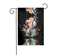 WZYCWB Jolis drapeaux de jardin en violoncelle - 30,5 x 45,7 cm, drapeaux décoratifs de jardin à suspendre