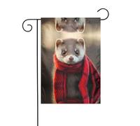 WZYCWB Jolis drapeaux de jardin furet - 30,5 x 45,7 cm, drapeaux décoratifs de jardin à suspendre