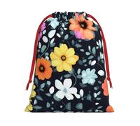 WZYCWB Jolis sacs cadeaux imprimés de fleurs colorées - Parfait pour les mariages, Noël et les vacances - S/M/L