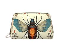 WZYCWB Juicy Peach Trousse à maquillage en cuir Motif pêche - Parfait pour les bagages à main ou l'organisation de la maison, Motifs d'insectes, Taille unique