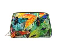 WZYCWB Juicy Peach Trousse à maquillage en cuir Motif pêche - Parfait pour les bagages à main ou l'organisation de la maison, Insectes de toutes sortes, Taille unique