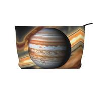 WZYCWB Jupiter Sac à main en velours côtelé pour femme, sac à main portable à fermeture éclair, adapté pour les voyages et le rangement quotidien, les cosmétiques