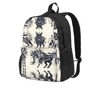 WZYCWB Kirin Sac à dos de rangement léger pour adulte Motif peinture décorative Convient pour le camping et la randonnée en plein air