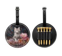 WZYCWB Kitten by The Crystal Sac de rangement pour tees de golf avec boucle de suspension, Noir , Taille unique, Valise
