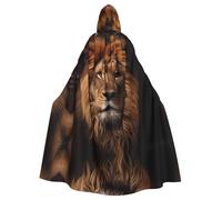 WZYCWB La cape à capuche d'Halloween Lion's Gaze est une cape élégante pour adulte parfaite pour les carnavals, les fêtes à thème et les mascarades.