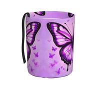 WZYCWB La poubelle de voiture à suspendre violet papillon convient à de nombreux types de voitures. Elle est pratique et pratique, et est tout simplement le partenaire idéal pour la conduite.