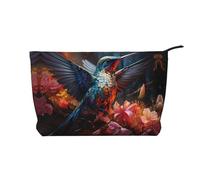 WZYCWB La trousse de maquillage de voyage imprimée léopard aux yeux profonds, parfaite pour les voyages d'affaires et les vacances., Colibri, Taille unique
