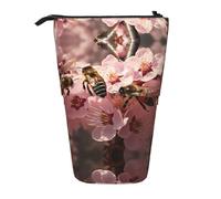 WZYCWB L'abeille qui travaille dur. Porte-stylo rétractable imprimé Convient pour une utilisation comme simple trousse de maquillage, portefeuille, etc.