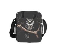 WZYCWB Late Night Sac à bandoulière transparent avec fermeture éclair et bandoulière pour homme et femme Motif hibou