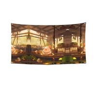 WZYCWB Le cochon dort. Bannière de fête adaptée pour les fêtes d'anniversaire ou les décorations de vacances