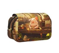 WZYCWB Le cochon dort. Trousse à crayons portable imprimée idéale pour organiser des stylos au bureau ou ranger des pinceaux de maquillage