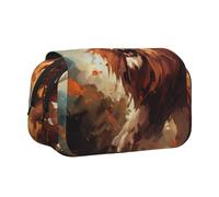 WZYCWB Le lion en colère. Trousse portable idéale pour organiser les stylos au bureau ou ranger des pinceaux de maquillage
