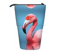 WZYCWB Le porte-stylo rétractable imprimé flamant rose puissant convient pour une utilisation comme simple trousse de maquillage, portefeuille, etc.