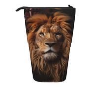 WZYCWB Le porte-stylo rétractable imprimé Lion's Gaze convient pour une utilisation comme simple trousse de maquillage, portefeuille, etc.