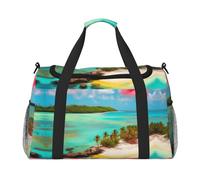 WZYCWB Le sac de voyage Deep Ocean pour le week-end, le fitness, le yoga convient pour le fitness et d'autres scénarios, Paysage des Caraïbes, Taille unique