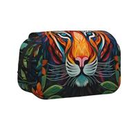 WZYCWB Le tigre puissant. Trousse portable idéale pour organiser les stylos au bureau ou ranger des pinceaux de maquillage