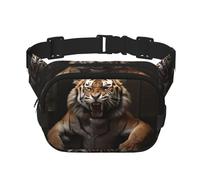 WZYCWB Leaping Tiger Sac banane de sport, sac à bandoulière tendance et tendance, petit sac de voyage léger
