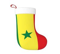 WZYCWB Les chaussettes de Noël imprimées drapeau du Sénégal, accrochées sur la cheminée de la cheminée, sont parfaites pour contenir des cadeaux et des bonbons.