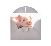 WZYCWB Les cochons sont à la recherche. Cartes de vacances imprimées grises - Parfaites pour les vœux de vacances réconfortants