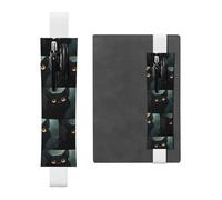 WZYCWB Les pochettes à crayons Doubtful Cat Head, les porte-stylos en PVC et les porte-stylos avec bandes élastiques et marque-pages sont le meilleur choix de cadeau., Blanc, One Size