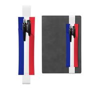 WZYCWB Les pochettes à crayons drapeau français, les porte-stylos en PVC et les porte-stylos avec bandes élastiques et marque-pages sont le meilleur choix de cadeau.