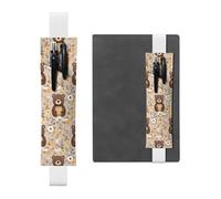 WZYCWB Les pochettes à crayons Happy Bear Diary, les porte-stylos en PVC et les porte-stylos avec bandes élastiques et marque-pages sont le meilleur choix de cadeau.