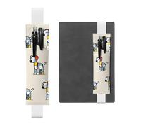 WZYCWB Les pochettes à crayons Mondrian abstractionisme petit animal, les porte-stylos en PVC et les porte-stylos avec bandes élastiques et marque-pages sont le meilleur choix de cadeau.