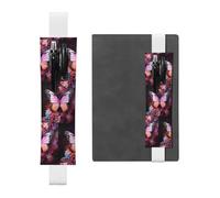 WZYCWB Les pochettes à crayons papillons et fleurs, les porte-stylos en PVC et les porte-stylos avec bandes élastiques et marque-pages sont le meilleur choix de cadeau.