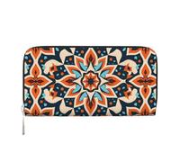 WZYCWB Les pochettes en cuir à motif floral vif avec fermeture éclair et porte-cartes sont parfaites pour les voyages ou un usage quotidien, Motif vintage., Taille unique