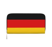 WZYCWB Les pochettes en cuir avec fermeture éclair et porte-cartes sont parfaites pour les voyages ou un usage quotidien, Drapeau allemand., Taille unique