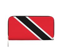 WZYCWB Les pochettes en cuir avec fermeture éclair et porte-cartes sont parfaites pour les voyages ou un usage quotidien, Drapeau de Trinité-et-Tobago, Taille unique