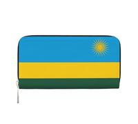 WZYCWB Les pochettes en cuir avec fermeture éclair et porte-cartes sont parfaites pour les voyages ou un usage quotidien, Drapeau du Rwanda, One Size