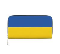 WZYCWB Les pochettes en cuir avec fermeture éclair et porte-cartes sont parfaites pour les voyages ou un usage quotidien, Drapeau de l'Ukraine, One Size