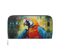WZYCWB Les pochettes en cuir avec fermeture éclair et porte-cartes sont parfaites pour les voyages ou un usage quotidien, Perroquet ., Taille unique