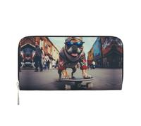 WZYCWB Les pochettes en cuir avec fermeture éclair et porte-cartes sont parfaites pour les voyages ou un usage quotidien, Pitbulls tendance, Taille unique