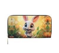 WZYCWB Les pochettes en cuir avec fermeture éclair et porte-cartes sont parfaites pour les voyages ou un usage quotidien, Lapin surprise, Taille unique