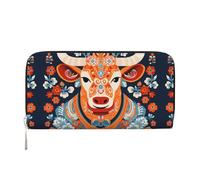 WZYCWB Les pochettes en cuir avec fermeture éclair et porte-cartes sont parfaites pour les voyages ou un usage quotidien, Bovins robustes, Taille unique