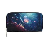 WZYCWB Les pochettes en cuir avec fermeture éclair et porte-cartes sont parfaites pour les voyages ou un usage quotidien, Papillon transparent, Taille unique