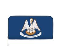 WZYCWB Les pochettes en cuir avec motif drapeau polonais sont parfaites pour les voyages ou un usage quotidien, Drapeau de l'État de Louisiane, Taille unique