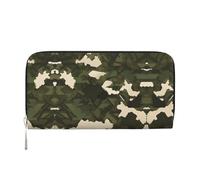 WZYCWB Les pochettes en cuir bleu avec fermeture éclair et porte-cartes sont parfaites pour les voyages ou un usage quotidien, Camouflage (Army), Taille unique