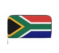 WZYCWB Les pochettes en cuir ciel étoilé avec fermeture éclair et porte-cartes sont parfaites pour les voyages ou un usage quotidien, Drapeau Afrique du Sud, Taille unique