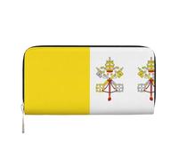 WZYCWB Les pochettes en cuir ciel étoilé avec fermeture éclair et porte-cartes sont parfaites pour les voyages ou un usage quotidien, Drapeau du Vatican, Taille unique