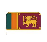 WZYCWB Les pochettes en cuir ciel étoilé avec fermeture éclair et porte-cartes sont parfaites pour les voyages ou un usage quotidien, Drapeau du Sri Lanka, Taille unique
