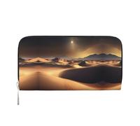 WZYCWB Les pochettes en cuir corail avec fermeture éclair et porte-cartes sont parfaites pour les voyages ou un usage quotidien, Désert du Sahara, Taille unique