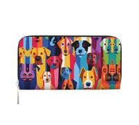 WZYCWB Les pochettes en cuir de cochon minuscule avec fermeture éclair et porte-cartes sont parfaites pour les voyages ou un usage quotidien, The Staring Dog., Taille unique