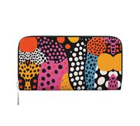 WZYCWB Les pochettes en cuir Flag of Texas avec fermeture éclair et porte-cartes sont parfaites pour les voyages ou un usage quotidien, Zèbre à pois, One Size