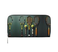 WZYCWB Les pochettes en cuir Lion's Gaze avec fermeture éclair et porte-cartes sont parfaites pour les voyages ou un usage quotidien, Balles et raquettes de tennis, Taille unique