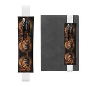 WZYCWB Les trousses à crayons Lion's Gaze Diary, les porte-stylos en PVC et les porte-stylos avec bandes élastiques et marque-pages sont le meilleur choix de cadeau, blanc, taille unique, blanc