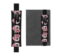 WZYCWB Lettre P en PVC imprimé fleurs grande capacité + journal intime créatif avec bande élastique design antidérapant