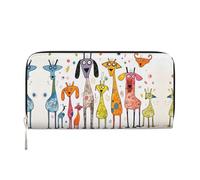 WZYCWB L'œil du diable. Les pochettes en cuir à fermeture éclair et les porte-cartes sont parfaites pour les voyages ou un usage quotidien, Chiens grands et courts, One Size